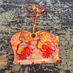 Colorful Floral Halter Top